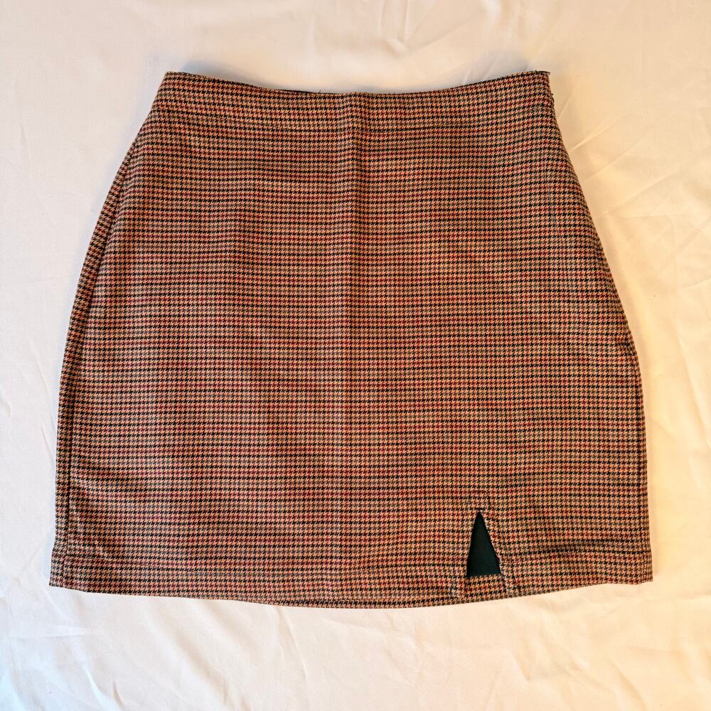Vintage Abercrombie & Fitch Houndstooth Mini Skirt XS NWT Y2K